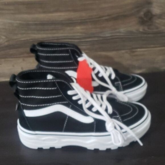 New‎ Vans Sk8 Hi Black Chunky High Top Platforms Sneakers Punk Festival Casual - Picture 5 of 10